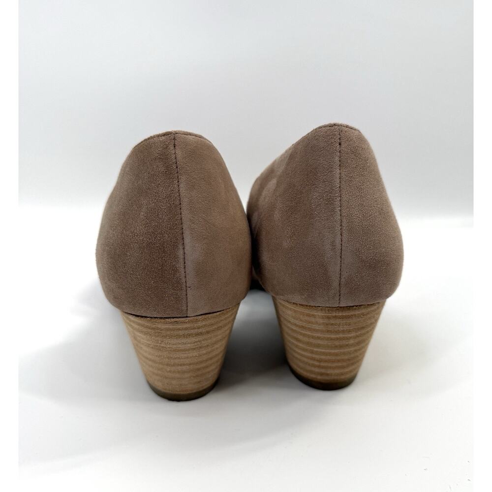 Eileen Fisher Hilly Wedge d'Orsay Pump taupe suede Women’s 11 Slip On Shoes - Picture 4 of 8